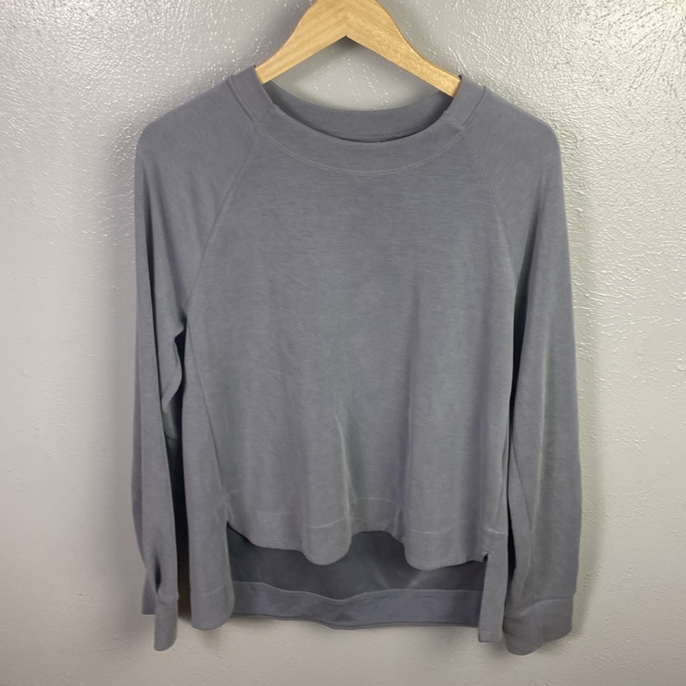 Athleta Gray and Blue Sweatshirt Hoodie